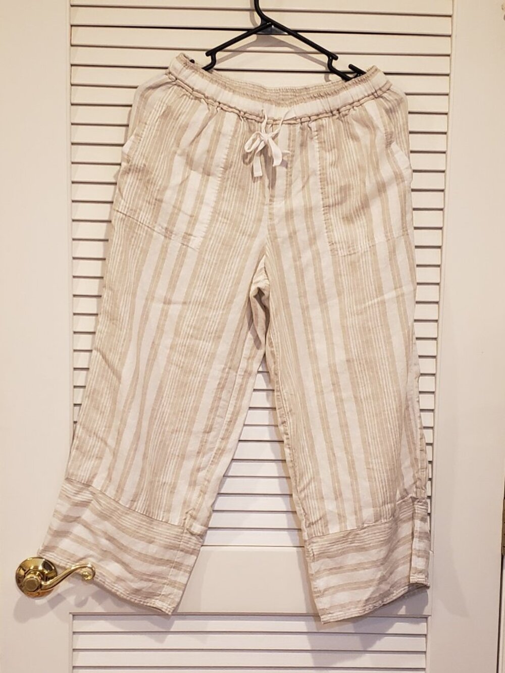 Casa Cabana women's relaxed wide-leg cropped fit capri's size XS